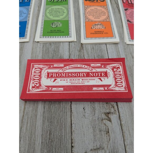 The Game of Life Replacement Parts 1979 Insurance Fire Auto Stock Promissory - Picture 2 of 7